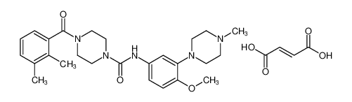 4-(2,3-dimethylbenzoyl)-N-(4-methoxy-3-(4-methylpiperazin-1-yl)phenyl)piperazine-1-carboxamide fumarate CAS:194942-84-2 manufacturer & supplier