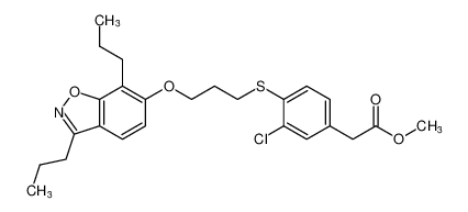 methyl 2-(3-chloro-4-((3-((3,7-dipropylbenzo[d]isoxazol-6-yl)oxy)propyl)thio)phenyl)acetate CAS:194980-23-9 manufacturer & supplier