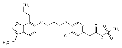 2-(3-chloro-4-((3-((3-ethyl-7-propylbenzo[d]isoxazol-6-yl)oxy)propyl)thio)phenyl)-N-(methylsulfonyl)acetamide CAS:194980-41-1 manufacturer & supplier