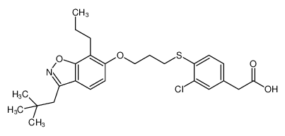 2-(3-chloro-4-((3-((3-neopentyl-7-propylbenzo[d]isoxazol-6-yl)oxy)propyl)thio)phenyl)acetic acid CAS:194980-47-7 manufacturer & supplier