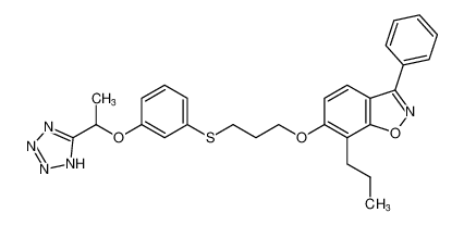 6-(3-((3-(1-(1H-tetrazol-5-yl)ethoxy)phenyl)thio)propoxy)-3-phenyl-7-propylbenzo[d]isoxazole CAS:194981-25-4 manufacturer & supplier