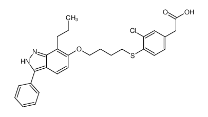 4-(4-(3-Phenyl-7-propylbenz[c]pyrazol-6-yloxy)butylthio)-3-chlorophenylacetic acid CAS:194981-32-3 manufacturer & supplier