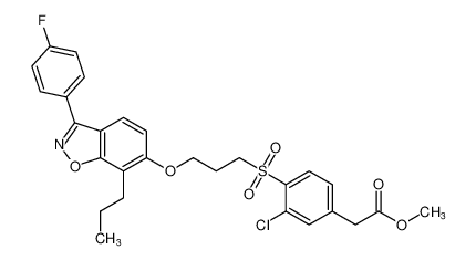 methyl 2-(3-chloro-4-((3-((3-(4-fluorophenyl)-7-propylbenzo[d]isoxazol-6-yl)oxy)propyl)sulfonyl)phenyl)acetate CAS:194982-13-3 manufacturer & supplier