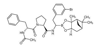 (2S)-1-(acetyl-D-phenylalanyl)-N-(2-(3-bromophenyl)-1-((3aS,4S,6S,7aR)-3a,5,5-trimethylhexahydro-4,6-methanobenzo[d][1,3,2]dioxaborol-2-yl)ethyl)pyrrolidine-2-carboxamide CAS:194987-02-5 manufacturer & supplier