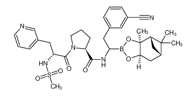 (2S)-N-(2-(3-cyanophenyl)-1-((3aS,4S,6S,7aR)-3a,5,5-trimethylhexahydro-4,6-methanobenzo[d][1,3,2]dioxaborol-2-yl)ethyl)-1-((R)-2-(methylsulfonamido)-3-(pyridin-3-yl)propanoyl)pyrrolidine-2-carboxamide CAS:194987-15-0 manufacturer & supplier