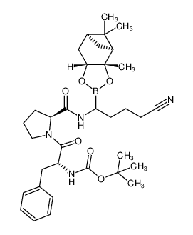 tert-butyl ((2R)-1-((2S)-2-((4-cyano-1-((3aS,4S,6S,7aR)-3a,5,5-trimethylhexahydro-4,6-methanobenzo[d][1,3,2]dioxaborol-2-yl)butyl)carbamoyl)pyrrolidin-1-yl)-1-oxo-3-phenylpropan-2-yl)carbamate CAS:194987-66-1 manufacturer & supplier