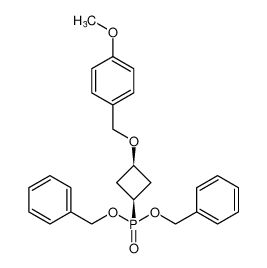 Phosphonic acid, [3-[(4-methoxyphenyl)methoxy]cyclobutyl]-,bis(phenylmethyl) ester, cis- CAS:194999-49-0 manufacturer & supplier