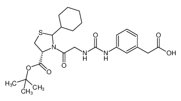 2-(3-(3-(2-((4R)-4-(tert-butoxycarbonyl)-2-cyclohexylthiazolidin-3-yl)-2-oxoethyl)ureido)phenyl)acetic acid CAS:195002-25-6 manufacturer & supplier