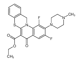 ethyl 1,3-difluoro-2-(4-methyl-1-piperazinyl)-5-oxo-5,12-dihydro[1,3]benzothiazino[3,2-a]-quinoline-6-carboxylate CAS:195005-98-2 manufacturer & supplier