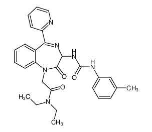 N,N-diethyl-2-(2-oxo-5-(pyridin-2-yl)-3-(3-(m-tolyl)ureido)-2,3-dihydro-1H-benzo[e][1,4]diazepin-1-yl)acetamide CAS:195044-81-6 manufacturer & supplier