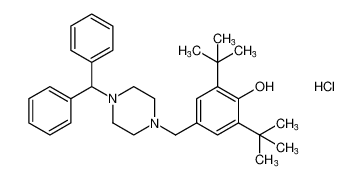 4-((4-benzhydrylpiperazin-1-yl)methyl)-2,6-di-tert-butylphenol hydrochloride CAS:195054-39-8 manufacturer & supplier