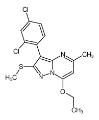 3-(2,4-dichlorophenyl)-7-(ethoxy)-5-methyl-2-methylthio-pyrazolo[2,3-a]pyrimidine CAS:195054-97-8 manufacturer & supplier