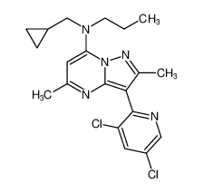 N-(cyclopropylmethyl)-3-(3,5-dichloropyridin-2-yl)-2,5-dimethyl-N-propylpyrazolo[1,5-a]pyrimidin-7-amine CAS:195056-00-9 manufacturer & supplier