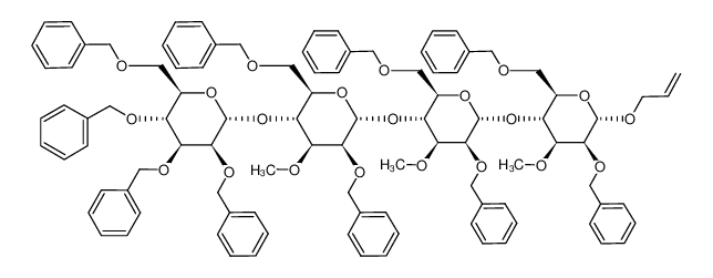 allyl O-(2,3,4,6-tetra-O-benzyl-α-D-mannopyranosyl)-[(1-)4)-O-(2,6-di-O-benzyl-3-O-methyl-α-D-mannopyranosyl)]2-(1-)4)-2,6-di-O-benzyl-3-O-methyl-α-D-mannopyranoside CAS:195063-62-8 manufacturer & supplier