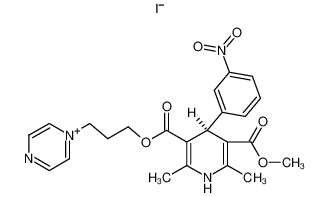 3-pyraziniumpropyl (4S)-1,4-dihydro-2,6-dimethyl-5-methoxycarbonyl-4-(3-nitrophenyl)-pyridine-3-carboxylate iodide CAS:195065-60-2 manufacturer & supplier