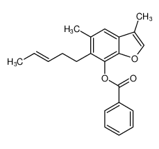 (E)-3,5-dimethyl-6-(pent-3-en-1-yl)benzofuran-7-yl benzoate CAS:195067-62-0 manufacturer & supplier