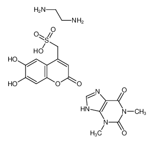 (6,7-dihydroxy-2-oxochromen-4-yl)methanesulfonic acid,1,3-dimethyl-7H-purine-2,6-dione,ethane-1,2-diamine CAS:19512-35-7 manufacturer & supplier