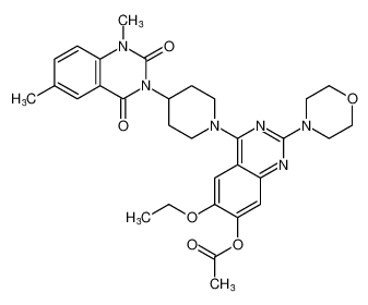 2,4(1H,3H)-Quinazolinedione,3-[1-[7-(acetyloxy)-6-ethoxy-2-(4-morpholinyl)-4-quinazolinyl]-4-piperidinyl]-1,6-dimethyl- CAS:195137-13-4 manufacturer & supplier