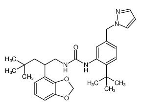 1-(5-((1H-pyrazol-1-yl)methyl)-2-(tert-butyl)phenyl)-3-(2-(benzo[d][1,3]dioxol-4-yl)-4,4-dimethylpentyl)urea CAS:195157-77-8 manufacturer & supplier