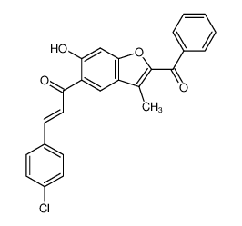 (E)-1-(2-Benzoyl-6-hydroxy-3-methyl-benzofuran-5-yl)-3-(4-chloro-phenyl)-propenone CAS:195189-25-4 manufacturer & supplier