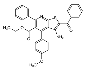 ethyl 3-amino-2-benzoyl-4-(4-methoxyphenyl)-6-phenylthieno[2,3-b]pyridine-5-carboxylate CAS:195196-66-8 manufacturer & supplier