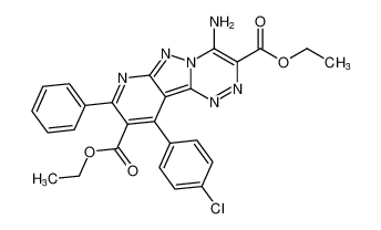 diethyl 4-amino-10-(4-chlorophenyl)-8-phenylpyrido[2',3':3,4]pyrazolo[5,1-c][1,2,4]triazine-3,9-dicarboxylate CAS:195197-04-7 manufacturer & supplier