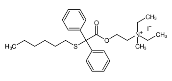 N,N-diethyl-2-(2-(hexylthio)-2,2-diphenylacetoxy)-N-methylethan-1-aminium iodide CAS:195198-59-5 manufacturer & supplier