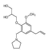 3-(4-allyl-2-methoxy-6-pyrrolidin-1-ylmethyl-phenoxy)-propane-1,2-diol CAS:1952-89-2 manufacturer & supplier