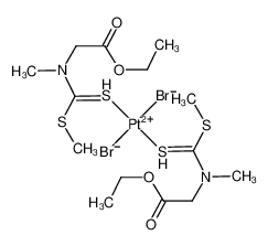 bis((((2-ethoxy-2-oxoethyl)(methyl)amino)(methylthio)methylene)-l4-sulfaneyl)platinum(IV) bromide CAS:195206-02-1 manufacturer & supplier