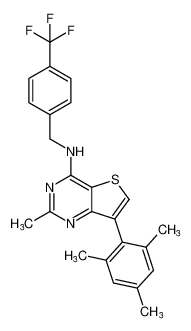 7-mesityl-2-methyl-N-(4-(trifluoromethyl)benzyl)thieno[3,2-d]pyrimidin-4-amine CAS:195212-11-4 manufacturer & supplier