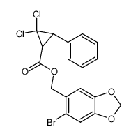 2,2-Dichloro-3-phenyl-cyclopropanecarboxylic acid 6-bromo-benzo[1,3]dioxol-5-ylmethyl ester CAS:19522-00-0 manufacturer & supplier