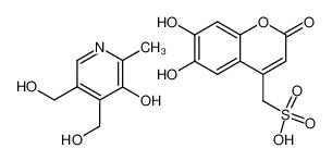 (6,7-Dihydroxy-2-oxo-2H-chromen-4-yl)-methanesulfonic acid; compound with 4,5-bis-hydroxymethyl-2-methyl-pyridin-3-ol CAS:19524-65-3 manufacturer & supplier