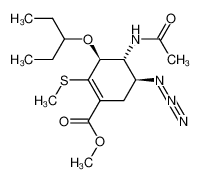 (3S,4R,5S)-4-Acetylamino-5-azido-3-(1-ethyl-propoxy)-2-methylsulfanyl-cyclohex-1-enecarboxylic acid methyl ester CAS:195244-48-5 manufacturer & supplier