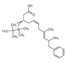 (5Z,8E)-(3R,10R)-3-(tert-Butyl-dimethyl-silanyloxy)-8,10-dimethyl-11-phenyl-undeca-5,8-dienoic acid CAS:195257-70-6 manufacturer & supplier