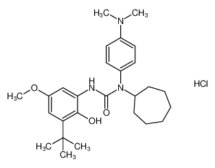 3-(3-(tert-butyl)-2-hydroxy-5-methoxyphenyl)-1-cycloheptyl-1-(4-(dimethylamino)phenyl)urea hydrochloride CAS:195313-17-8 manufacturer & supplier