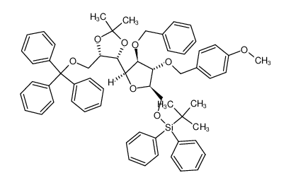 [(2R,3R,4S,5R)-4-Benzyloxy-5-((4S,5S)-2,2-dimethyl-5-trityloxymethyl-[1,3]dioxolan-4-yl)-3-(4-methoxy-benzyloxy)-tetrahydro-furan-2-ylmethoxy]-tert-butyl-diphenyl-silane CAS:195316-32-6 manufacturer & supplier