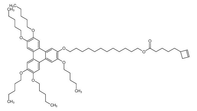 12-((3,6,7,10,11-pentakis(pentyloxy)triphenylen-2-yl)oxy)dodecyl 5-(cyclobut-2-en-1-yl)pentanoate CAS:195321-72-3 manufacturer & supplier