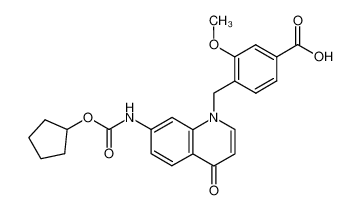 4-(7-Cyclopentyloxycarbonylamino-4-oxo-4H-quinolin-1-ylmethyl)-3-methoxy-benzoic acid CAS:195433-32-0 manufacturer & supplier