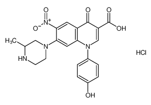 1-(4-hydroxyphenyl)-7-(3-methylpiperazin-1-yl)-6-nitro-4-oxo-1,4-dihydroquinoline-3-carboxylic acid hydrochloride CAS:195436-64-7 manufacturer & supplier