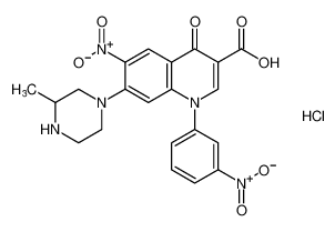 7-(3-methylpiperazin-1-yl)-6-nitro-1-(3-nitrophenyl)-4-oxo-1,4-dihydroquinoline-3-carboxylic acid hydrochloride CAS:195436-70-5 manufacturer & supplier