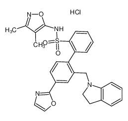 2'-[(2,3-Dihydro-1H-indol-1-yl)methyl]-N-(3,4-dimethyl-5-isoxazolyl)-4'-(2-oxazolyl)[1,1'-biphenyl]-2-sulfonamide, monohydrochloride CAS:195444-97-4 manufacturer & supplier