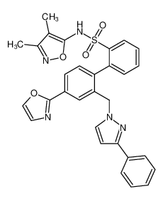 [1,1'-Biphenyl]-2-sulfonamide,N-(3,4-dimethyl-5-isoxazolyl)-4'-(2-oxazolyl)-2'-[(3-phenyl-1H-pyrazol-1-yl)methyl]- CAS:195445-09-1 manufacturer & supplier