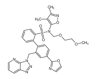 [1,1'-Biphenyl]-2-sulfonamide,N-(3,4-dimethyl-5-isoxazolyl)-N-[(2-methoxyethoxy)methyl]-4'-(2-oxazolyl)-2'-(3H-1,2,3-triazolo[4,5-b]pyridin-3-ylmethyl)- CAS:195447-57-5 manufacturer & supplier