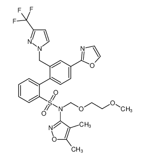 N-(4,5-dimethylisoxazol-3-yl)-N-((2-methoxyethoxy)methyl)-4'-(oxazol-2-yl)-2'-((3-(trifluoromethyl)-1H-pyrazol-1-yl)methyl)-[1,1'-biphenyl]-2-sulfonamide CAS:195447-77-9 manufacturer & supplier