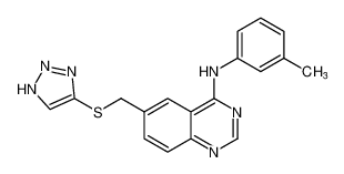 6-(((1H-1,2,3-triazol-4-yl)thio)methyl)-N-(m-tolyl)quinazolin-4-amine CAS:195457-46-6 manufacturer & supplier