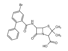 6-[(4-Bromo-biphenyl-2-carbonyl)-amino]-3,3-dimethyl-7-oxo-4-thia-1-aza-bicyclo[3.2.0]heptane-2-carboxylic acid CAS:19547-83-2 manufacturer & supplier