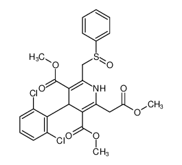 3,5-Pyridinedicarboxylic acid,4-(2,6-dichlorophenyl)-1,4-dihydro-2-(2-methoxy-2-oxoethyl)-6-[(phenylsulfinyl)methyl]-, dimethyl ester CAS:195504-04-2 manufacturer & supplier