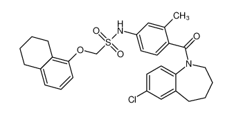 N-(4-(7-chloro-2,3,4,5-tetrahydro-1H-benzo[b]azepine-1-carbonyl)-3-methylphenyl)-1-((5,6,7,8-tetrahydronaphthalen-1-yl)oxy)methanesulfonamide CAS:195504-73-5 manufacturer & supplier