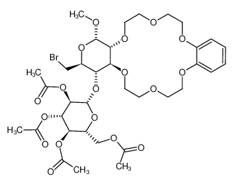 methyl (2,3,4,6-tetra-O-acetyl-β-D-glucopyranosyl)-(1 -) 4)-[2,3-b](11,12-benzo-1,4,7,10,13,16-hexaoxacyclooctadeca-11-ene)-6-bromo-2,3,6-trideoxy-α-D-glucopyranoside CAS:195504-74-6 manufacturer & supplier