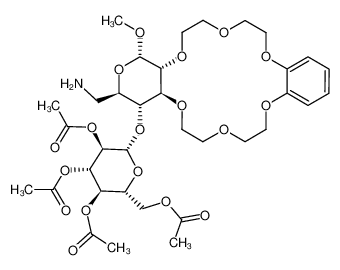 methyl (2,3,4,6-tetra-O-acetyl-β-D-glucopyranosyl)-(1 -) 4)-6-amino-[2,3-b](11,12-benzo-1,4,7,10,13,16-hexaoxacyclooctadeca-11-ene)-2,3,6-trideoxy-α-D-glucopyranoside CAS:195504-82-6 manufacturer & supplier